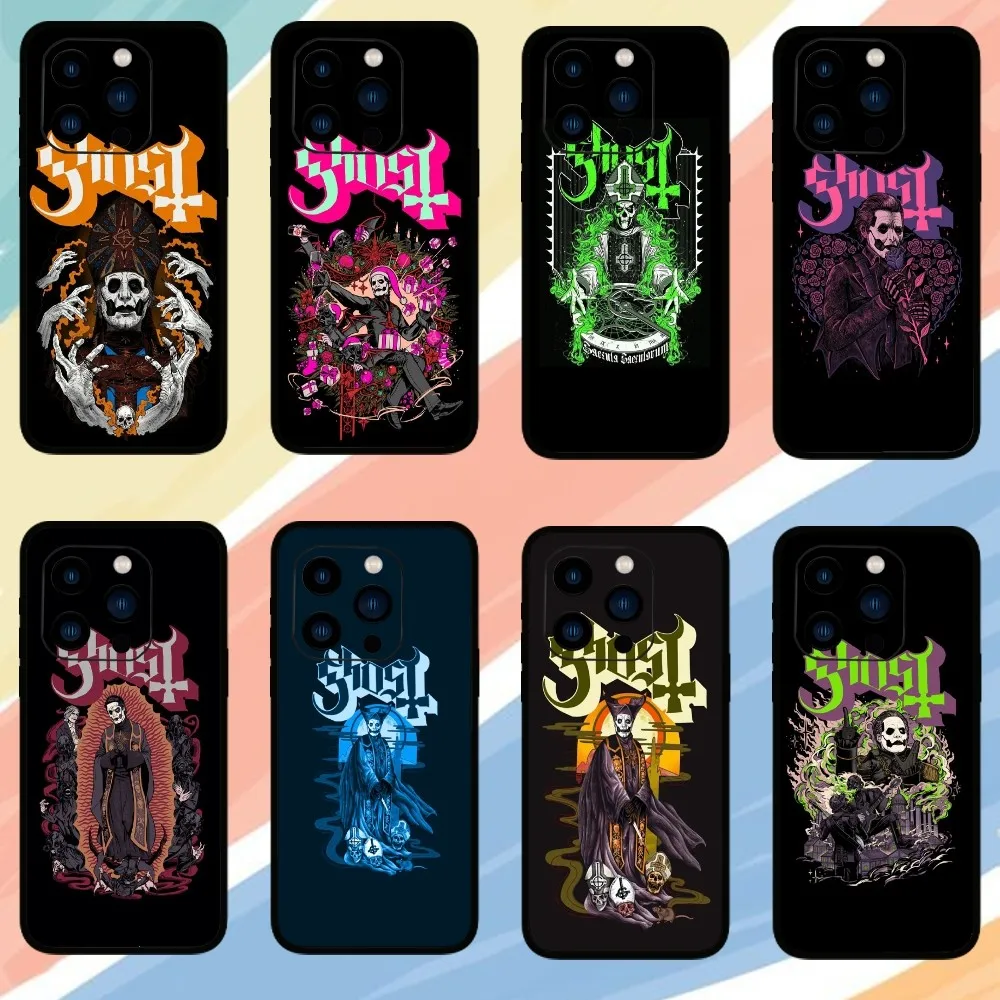 Rock Band Ghost  Phone Case For iPhone 15 14 13 12 11 Pro Max mini XS XR X 8 Plus SE Cover