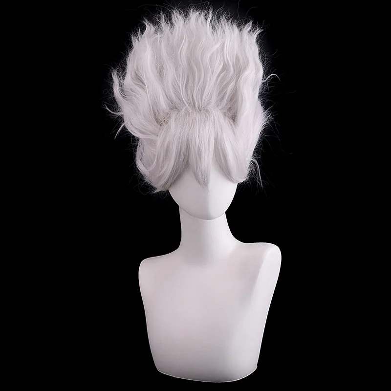 Anime White Luffy Cosplay Gear 5 Nik Form WIG Luffy Silver Fluffy Curly Hair Cosplay Anime Wig Heat Resistant Hair Synthetic