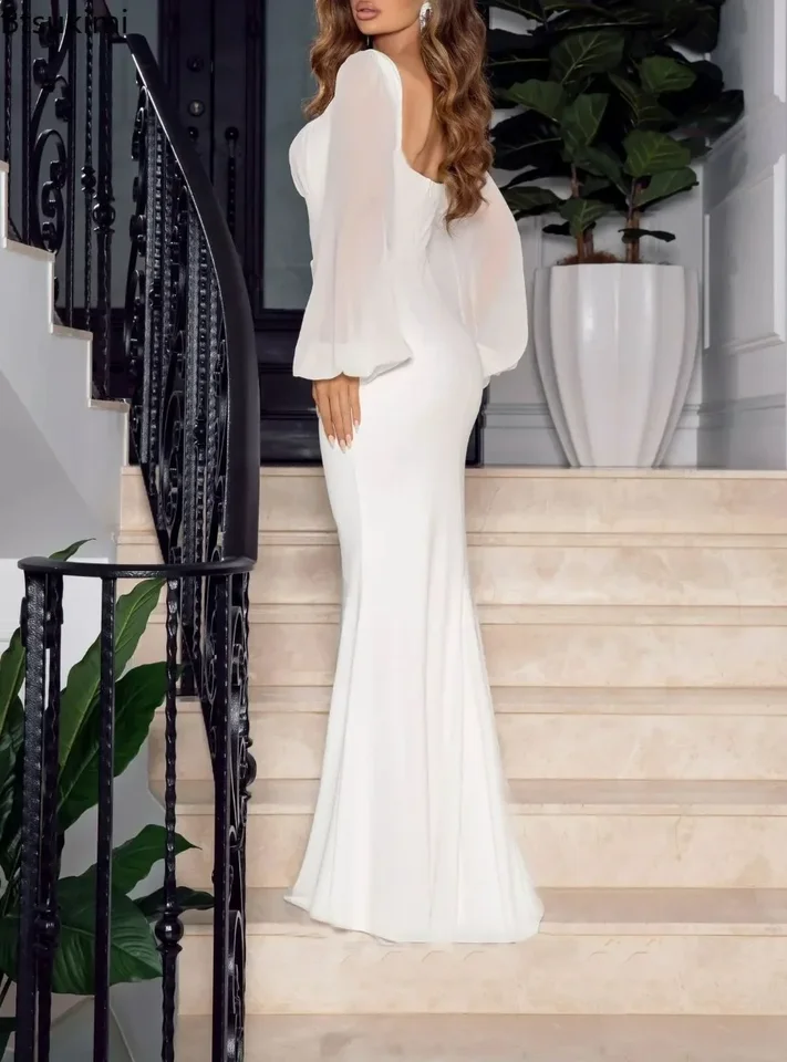 chinese dress ladies One Step Ahead Navy Long Sleeve Backless Fishtail Maxi Dress  Club L  London