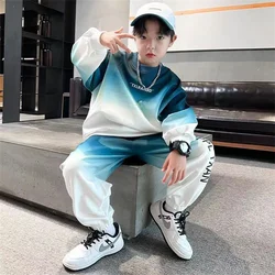 Teen Set New Boys set Letter print  kids Long sleeve sports shirt + Pants Boys set Fall spring children's clothing