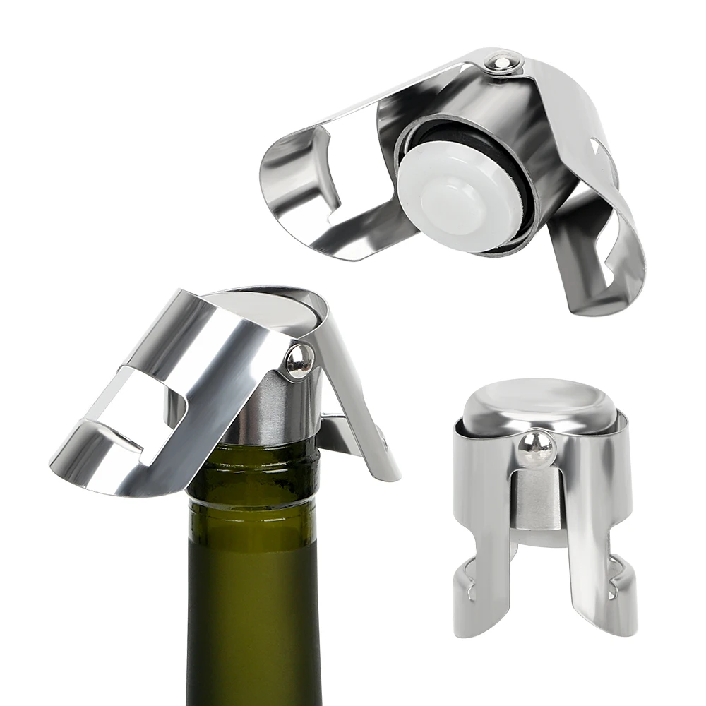 HILIFE Bar Tools Wine Beer Bottle Cork Plug Stainless Steel Champagne Sparkling stopper Wine Bottle Stopper Sealing Bottle Cap