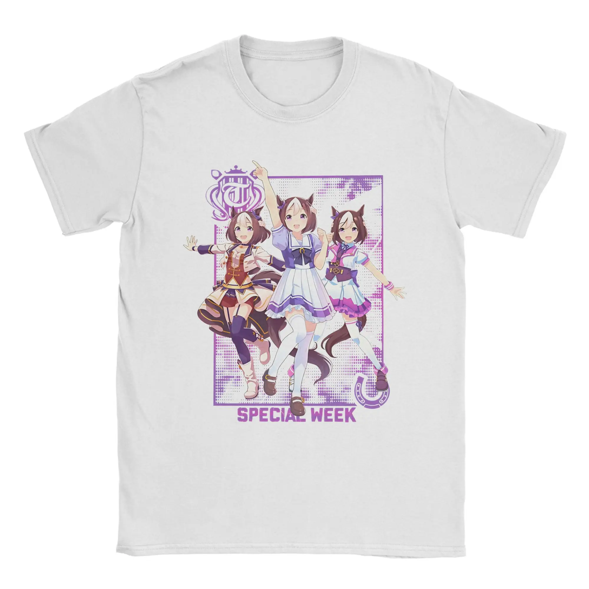 

Hip Hop Special Week Uma Musume T Shirt Unisex Crewneck Short Sleeve Tops 100%Cotton Summer Top Tee