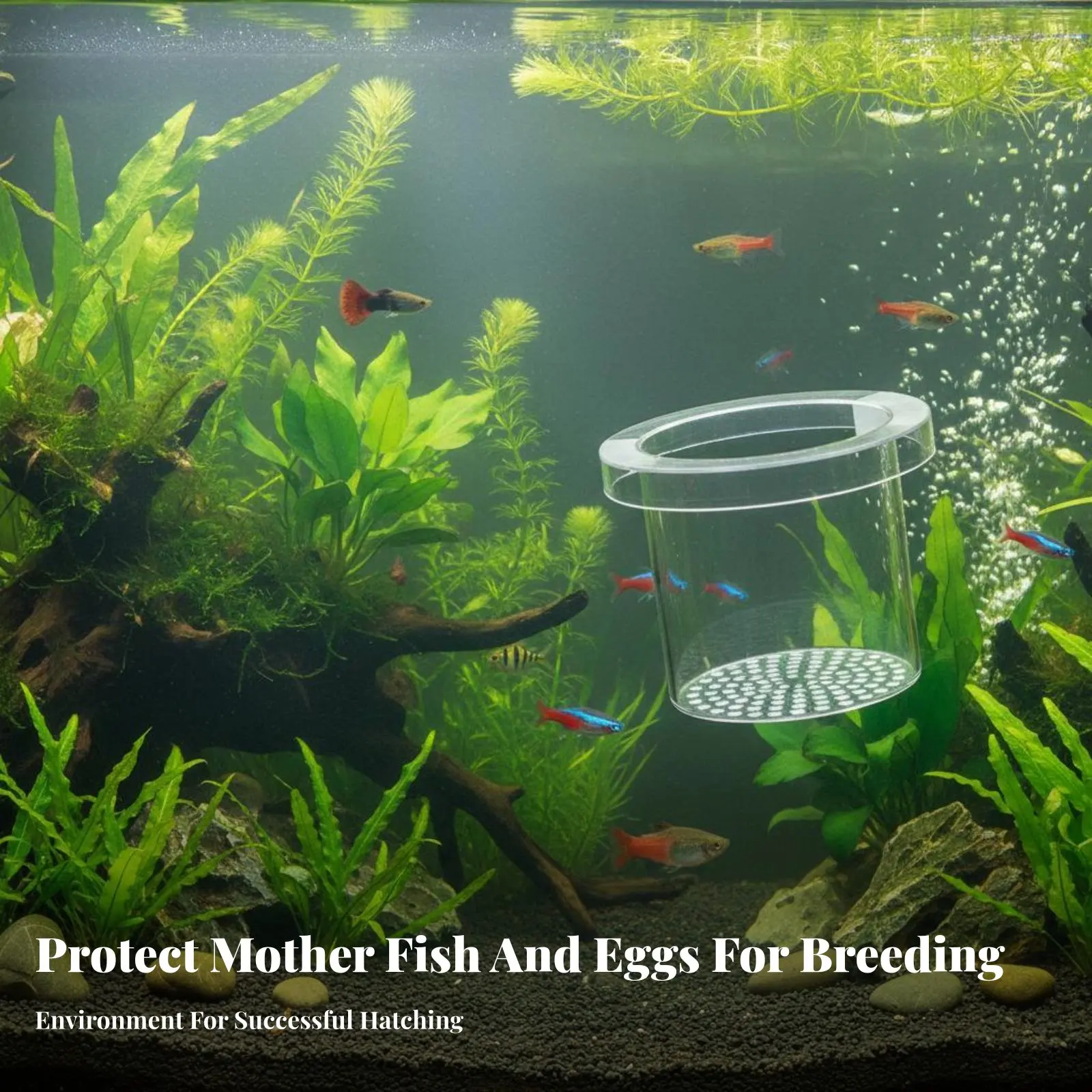 

Aquatic Breeder Box Detachable Aquatic Breeding Box Guppy Breeding Enclosure Easy to Clean Multi-Functional