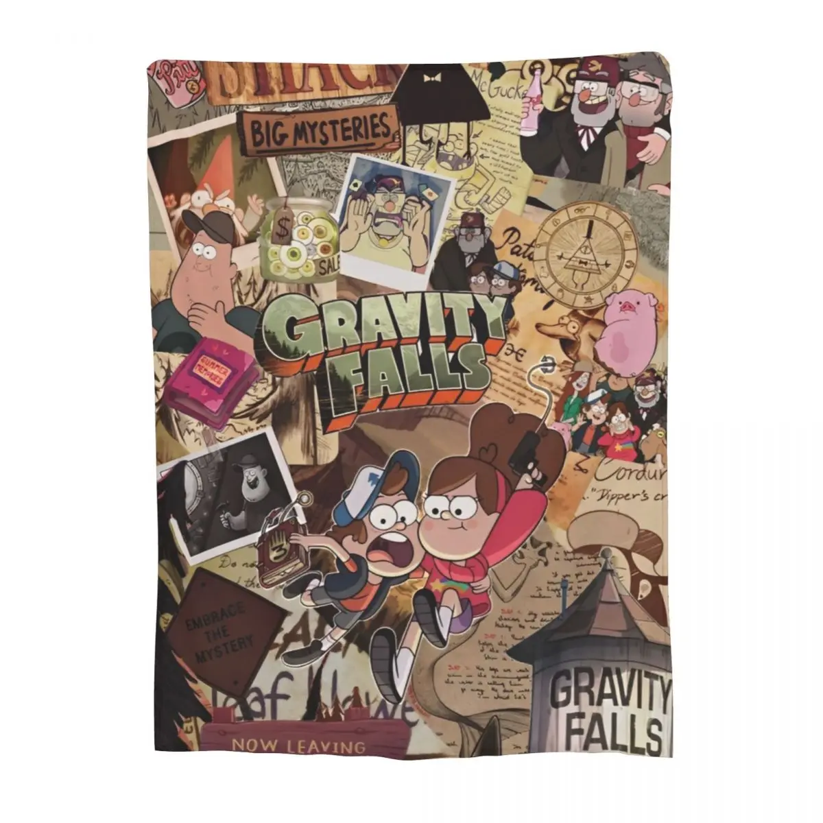 Gravity Falls Blankets Bill Cipher Adventure Mystery Comedy Animated Flannel Novelty Soft Throw Blankets for Bed Sofa Summer