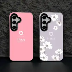 Hamee Designed i-iFace Phone Case IMD Colorful Phone Case Silver Cover Suitable for amsung Galaxy S24 S23 S22 S21 S20 Plus Ultra