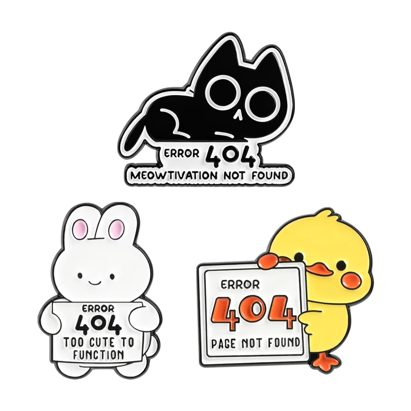 Брошка-значок-эмалированная-Милая-утка-милый-черный-кот-кролик-желтая-утка-Инет-блогерские-броши-значки-для-сумок-нагрудные-значки-ювелирные-изделия-подарки