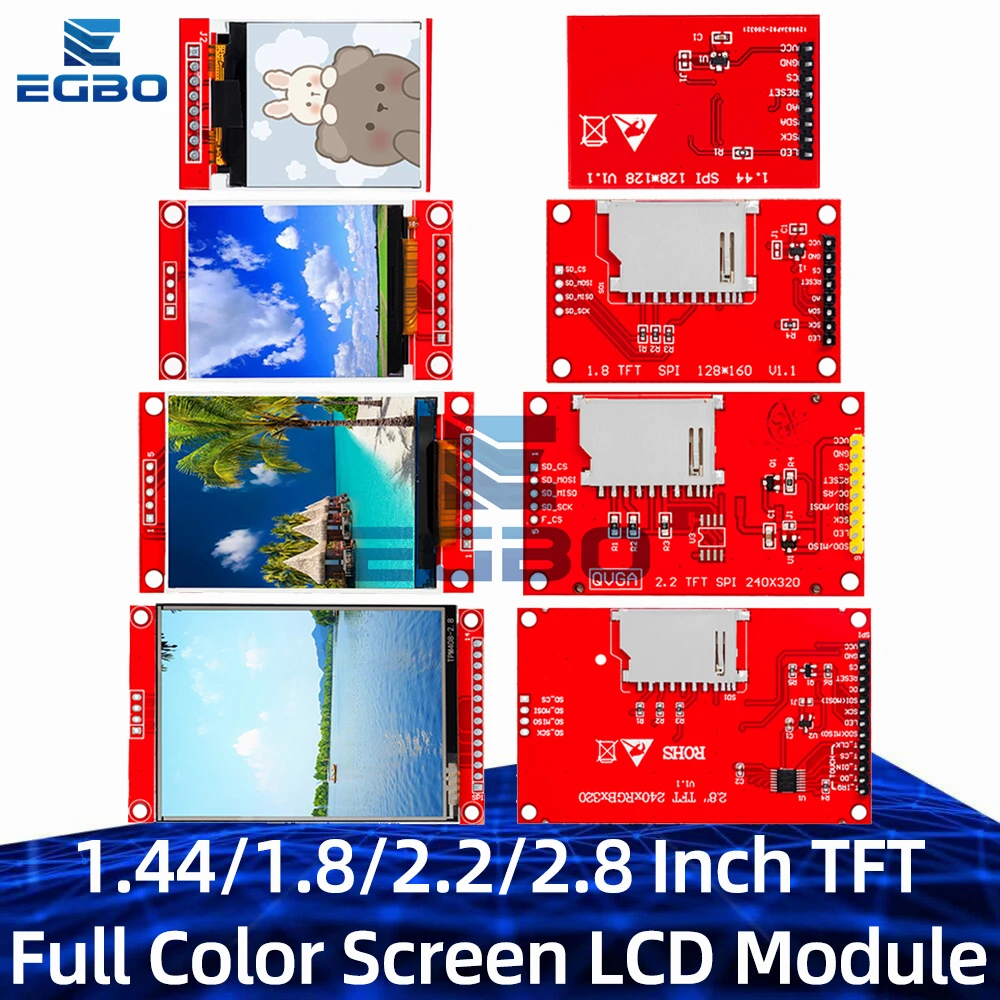 1.44/1.8/2.2/2.8 Inch TFT Full Color Screen LCD Module ILI9341 Driver Interface SPI voor Arduino