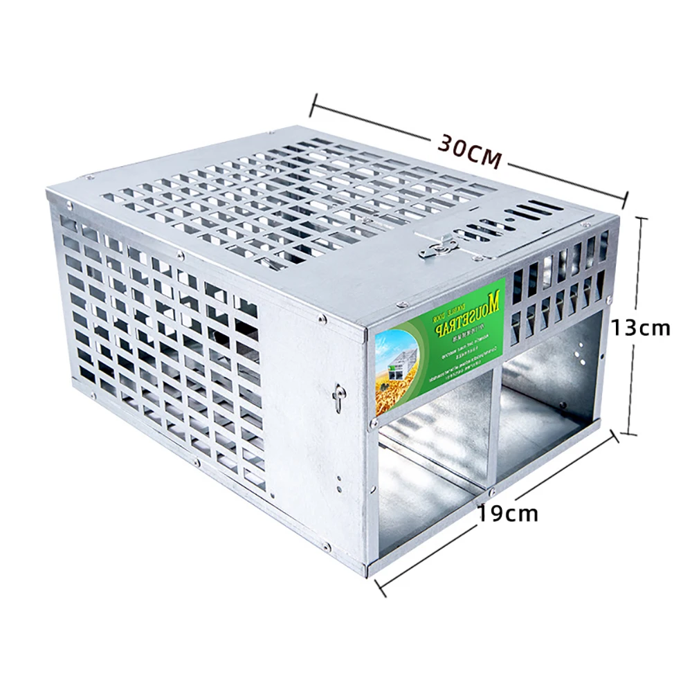 Humane Smart Double Door Rat Trap Steel No Kill Live Catch with Air Holes Mice Trap Effective Sanitary Safe Mouse Cage Traps