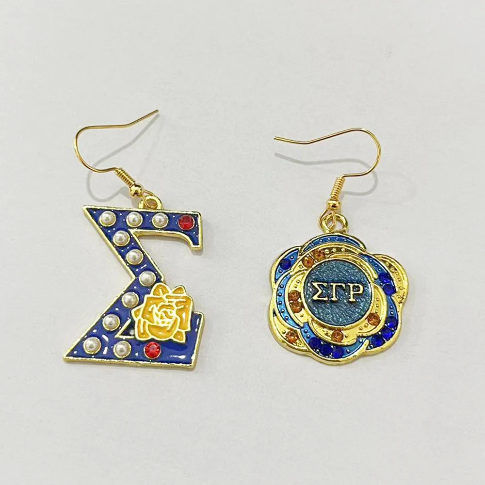 أقراط هدية على شكل زهرة يونانية من سيجما جاما رو #6