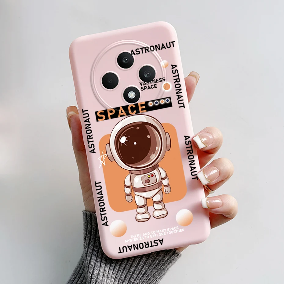 For OPPO Reno 12F Case CPH2637 Soft Cover Cute Astronaut Flower Matte Bumper For OPPO Reno12 F 5G Phone Case Reno12F 12 F Funda