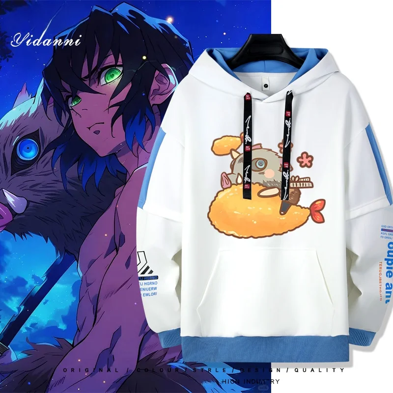 

Аниме-толстовка Rengoku с длинными рукавами, удобная полиэстеровая толстовка для подростков и мужчин, осенняя модная уличная одежда