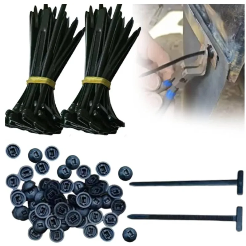 

Nylon Universal Cable Tie Buckle-Heavy Duty Zip Ties Holder with Pin & Button Design Plastic Cable Ties Tool Fasteners Car Body