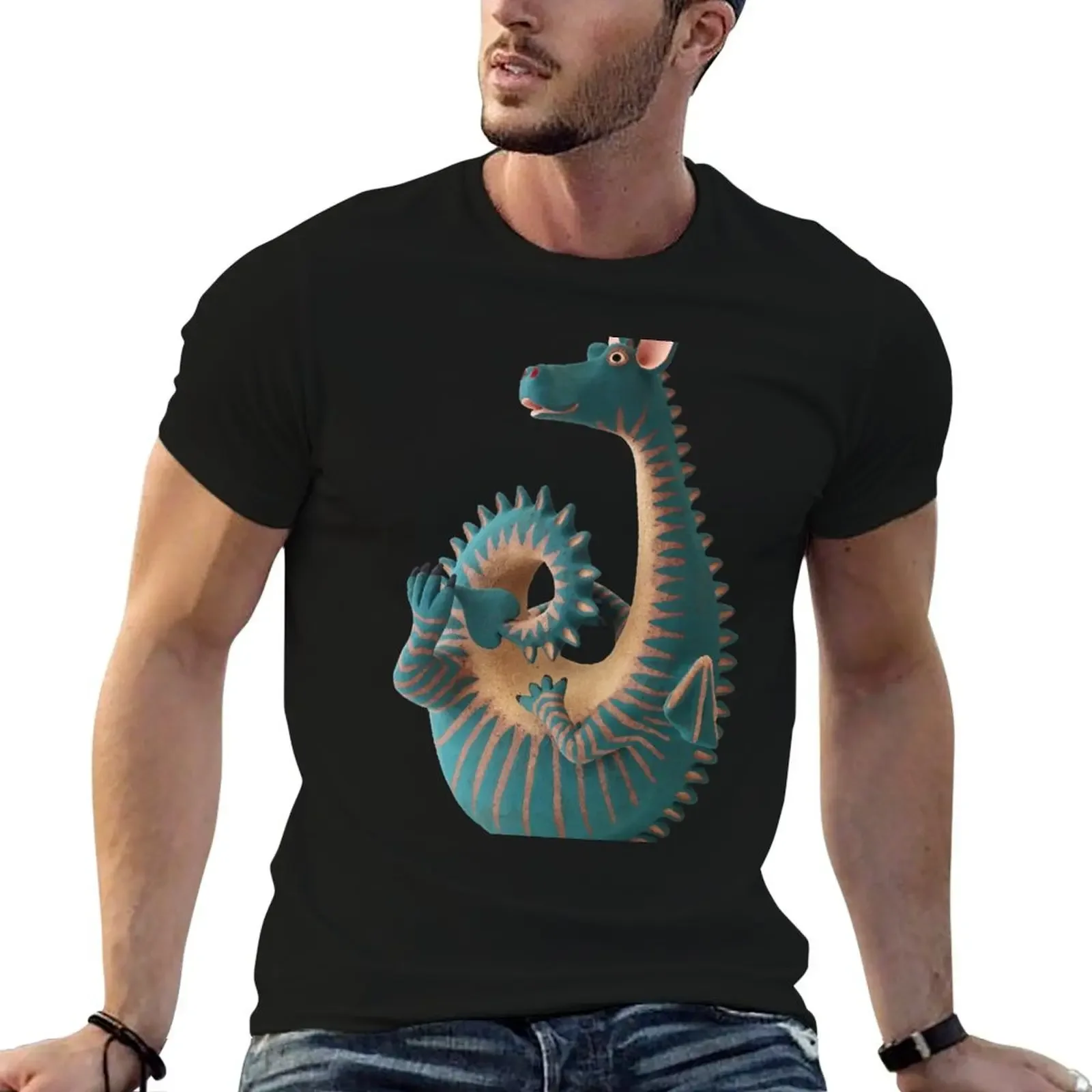 

The Playful Dragon T-Shirt summer top plus size clothes graphic tee shirt designer shirts mens tall t shirts