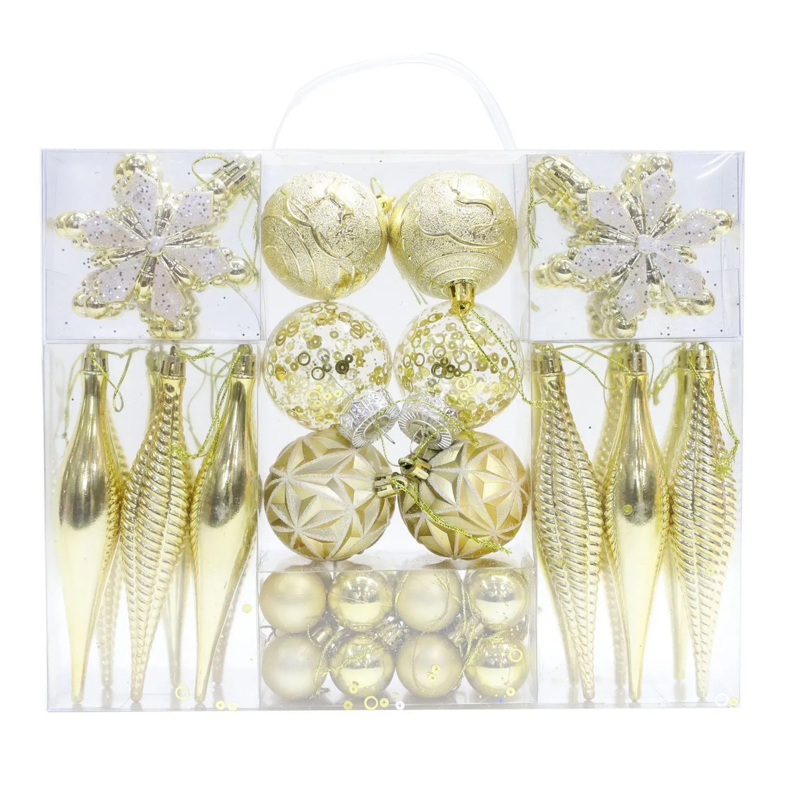 Elegant Festive Ball Ornaments Pack of 40 Designed for Christmas Trees Perfect for Weddings Parties Home and Garden Decoration