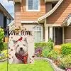 Welcome Fall Westie-Dog Decorative Garden Flag, Autumn Cardinal Red Bird Maple Leaves Puppy Home Yard Thanksgiving Farmhouse jjp