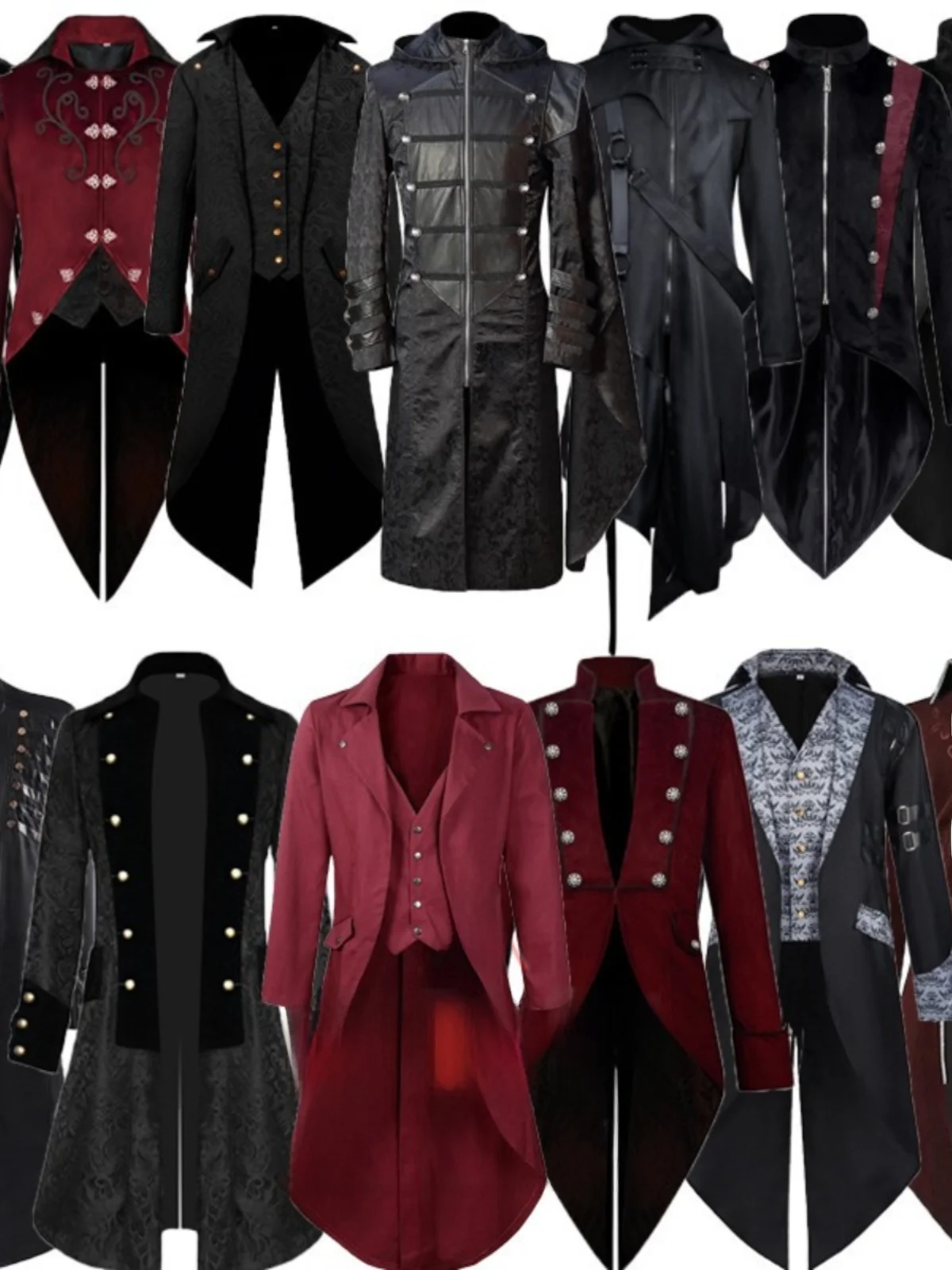 

Женский костюм в стиле панк-фрак, средневековый, длинный, для джентльменов, из полиэфирного волокна, летняя коллекция 2023 года