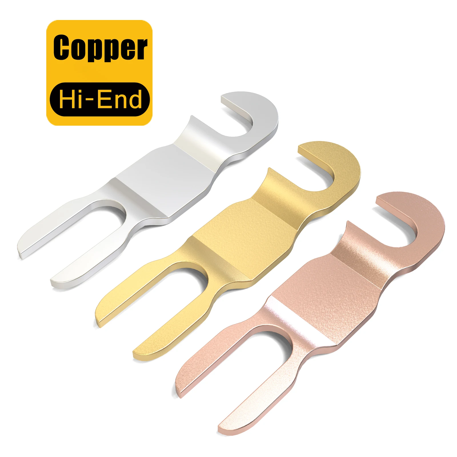 Monosaudio 7N Rood Koper Vergulde Verzilverd Ktv Speaker Kabel Jumper U Vork Audio Terminal Connector