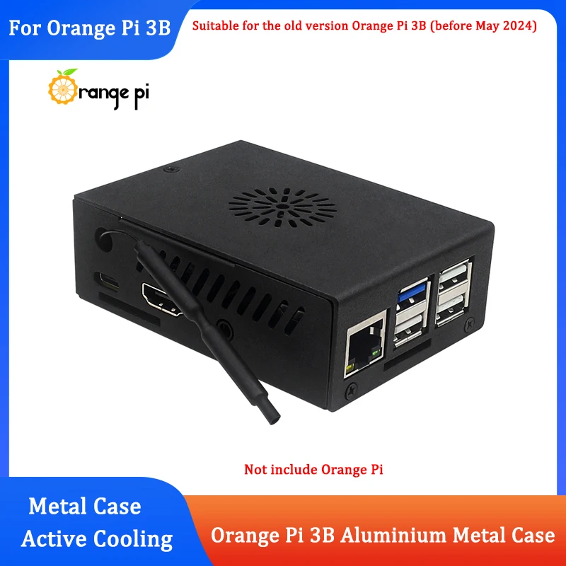 Orange Pi 3B เคสอลูมิเนียมเคสโลหะผสมเปลือกโลหะพร้อมพัดลมระบายความร้อนแบบ Active Passive เสาอากาศเสริมสําหรับ Orange Pi 3B