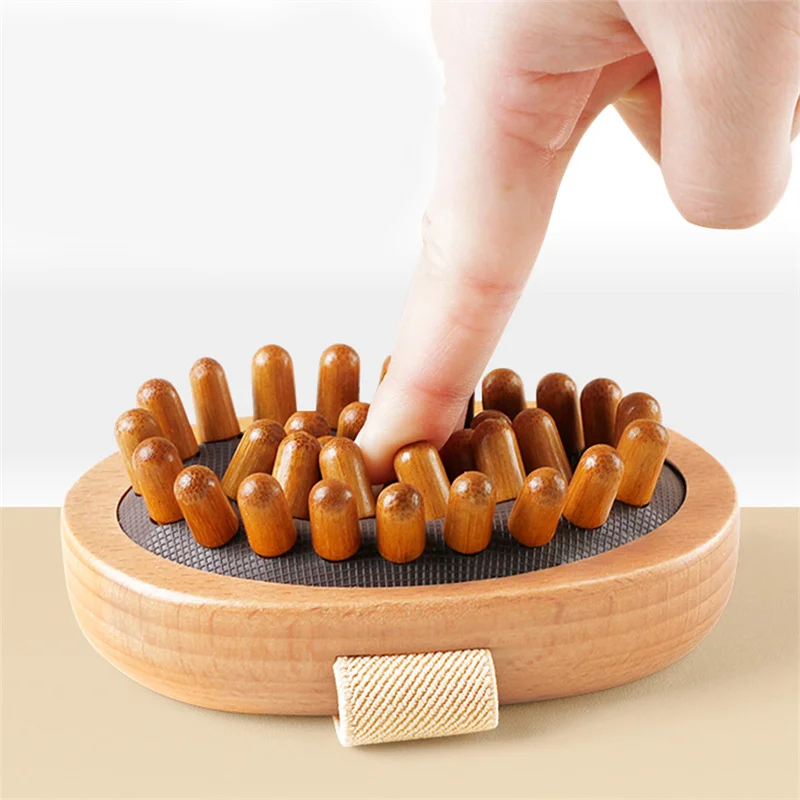 Brush Wooden Essential Oil Spa Air Cushion Massage Hair Comb Scalp Massage Brush Dead Skin Remover Tool Body Massage Comb Tool