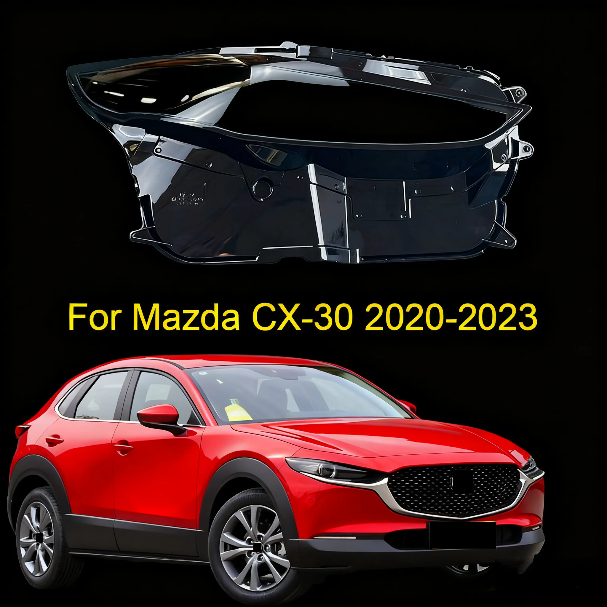 

Для Mazda CX-30 2020 2021 2022 2023, крышка передней фары, прозрачные абажуры, корпус лампы, маски, абажур, линза