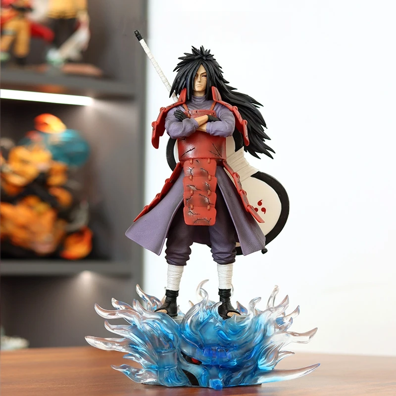

Uchiha Madara Figure LED Light Up Base, Naruto Anime Figures Collectible Model for,42cm Large GK Statue, Ultimate Gift for Fans