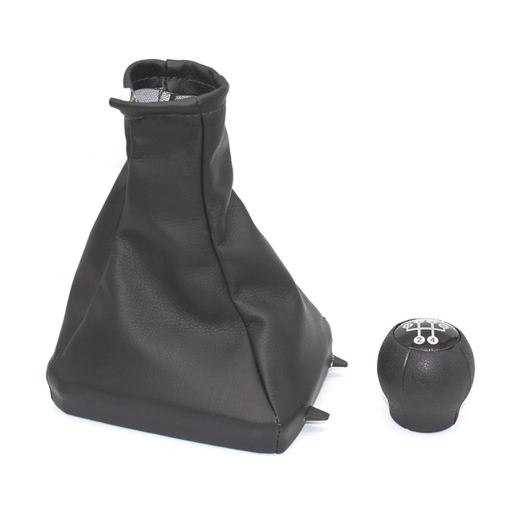 

Gear Lever Dust Cover Auto Gear Shift Knob Black Leather Finish Direct Replacement Part Easy Installation Process