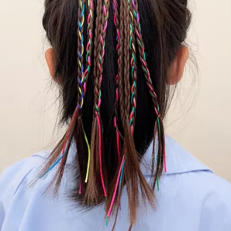 Nuevas pelucas coloridas, horquilla, soporte para cola de caballo, lazos de princesa, tocado trenzado fresco para niños, adorno de fiesta, accesorios para el cabello, regalos para niñas
