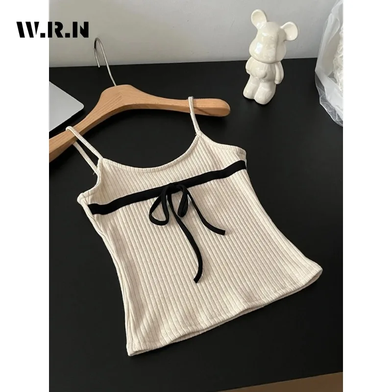 Women Korean Fashion Coquette Two Piece Sets Cropped Sweater Pullovers Top Jumper Design Gyaru Knitwears 2000s Tide Fall Winter