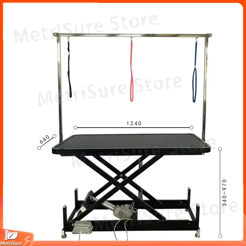 Upgraded Round Edge Pet Grooming Table Height Adjustable Dog Drying Table for Pet Stores Clinics Large Medium Small