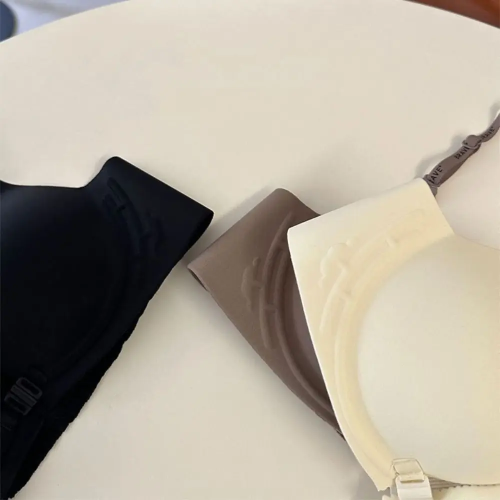 

Letter Wireless Deep V Bra Close-fitting Front Button Seamless Bra for Women Anti-sagging Shockproof Push Up Underwear Yoga