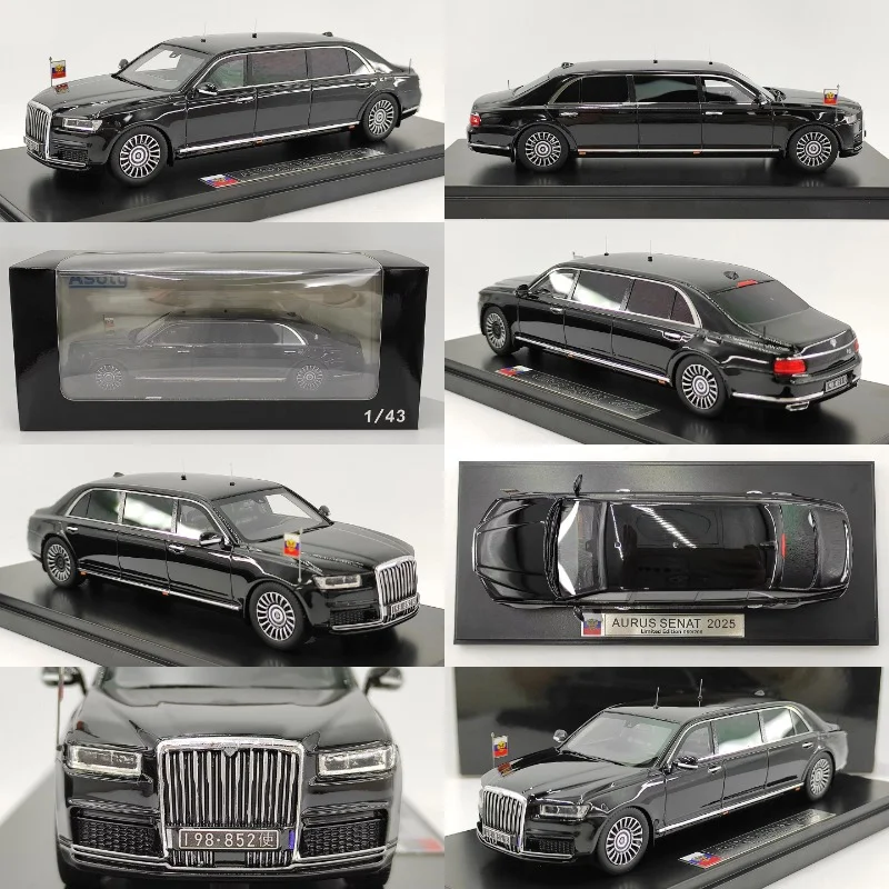 Modelo de Auto de Resina AURUS SENAT 2025 Presidencial, Escala 1:43, Marca Asoty