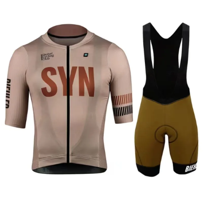 SYNful-Conjunto de Ropa de Ciclismo para Hombre, traje de manga corta de secado rápido para bicicleta de montaña, verano, 2024