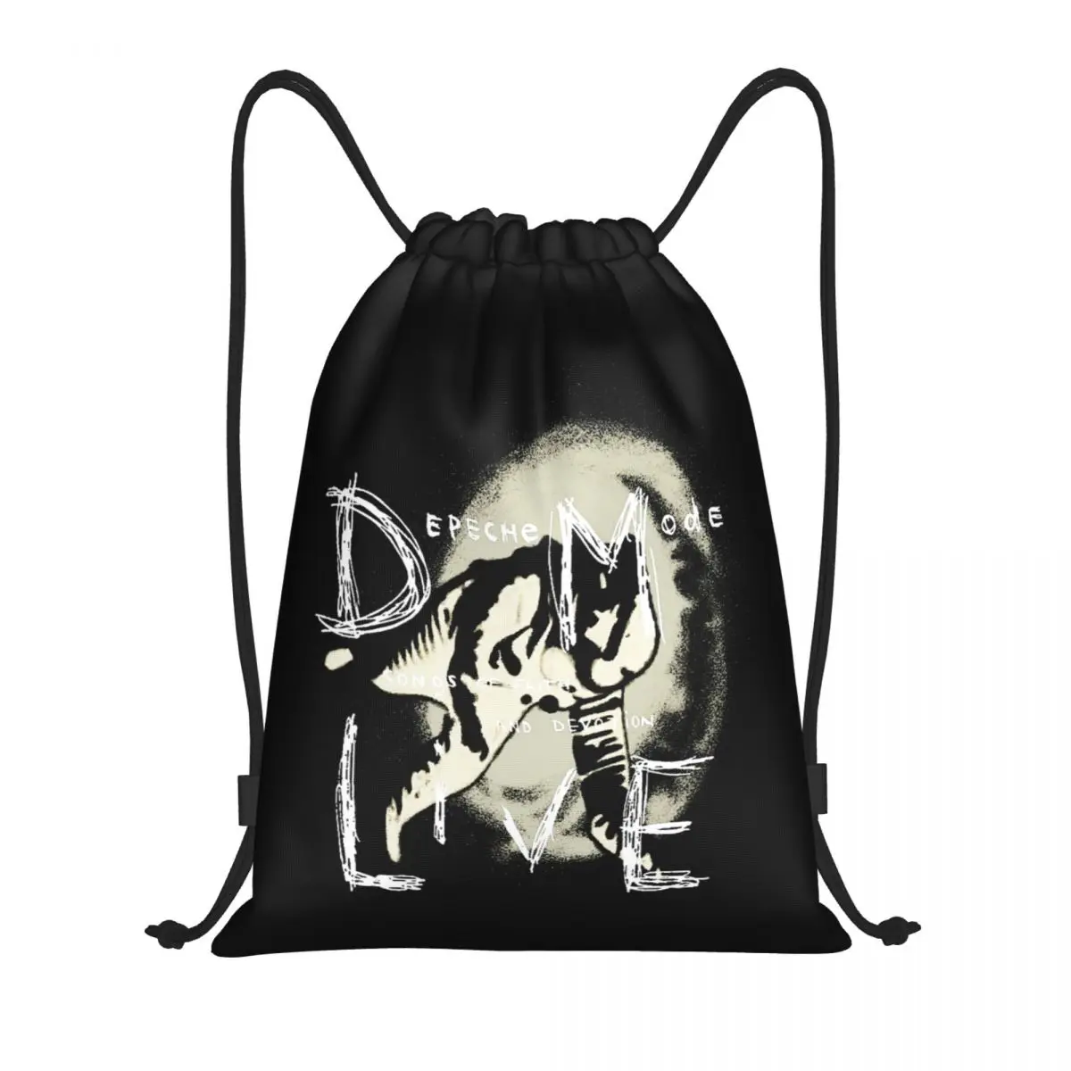 

Custom Electronic Rock Depeche Cool Mode Drawstring Bag for Shopping Yoga Backpacks Women Men Sports Gym Sackpack