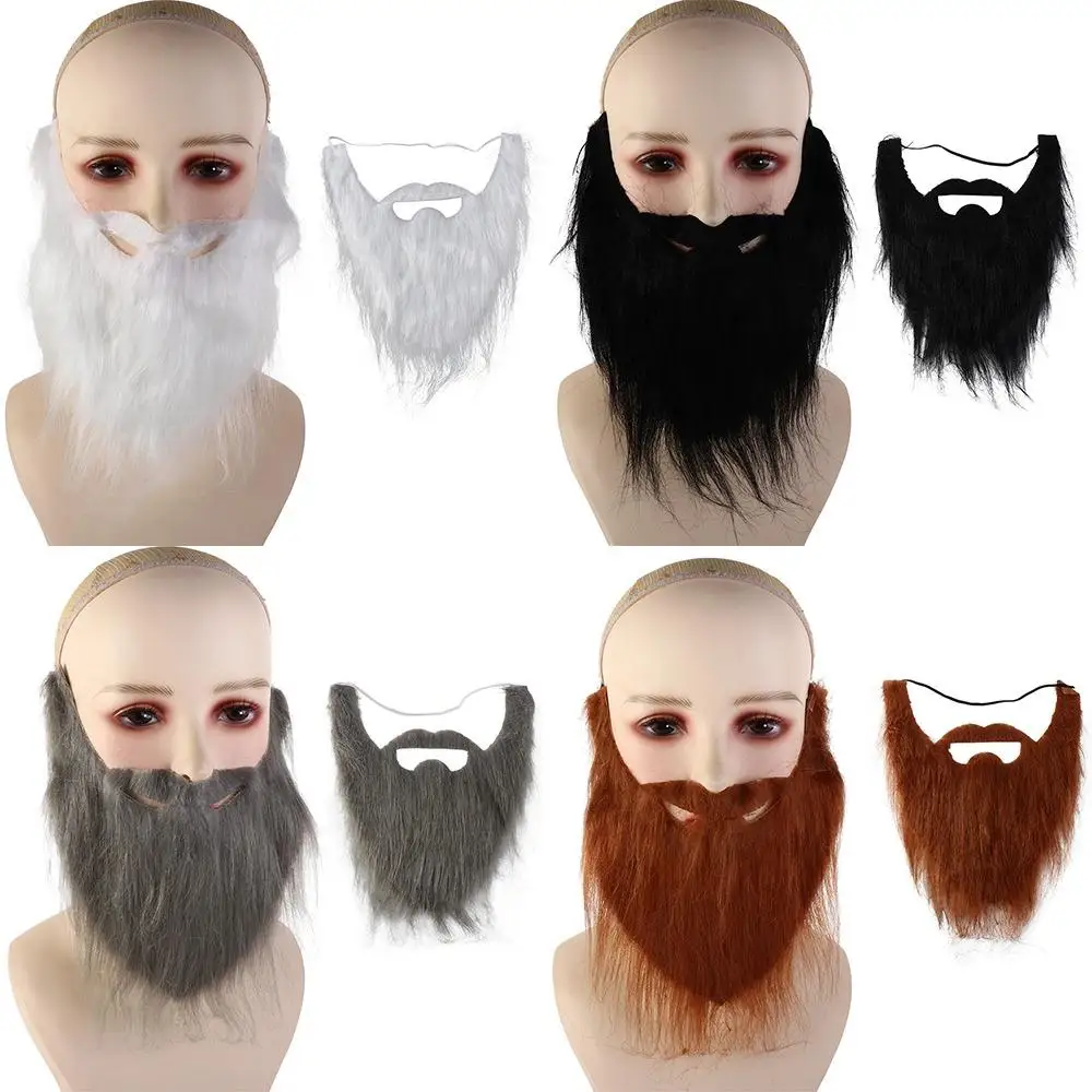 Barbe artificielle réaliste fausse barbe longue peluche fausse barbe Halloween fausse moustache 30 cm moustache père noël Cosplay
