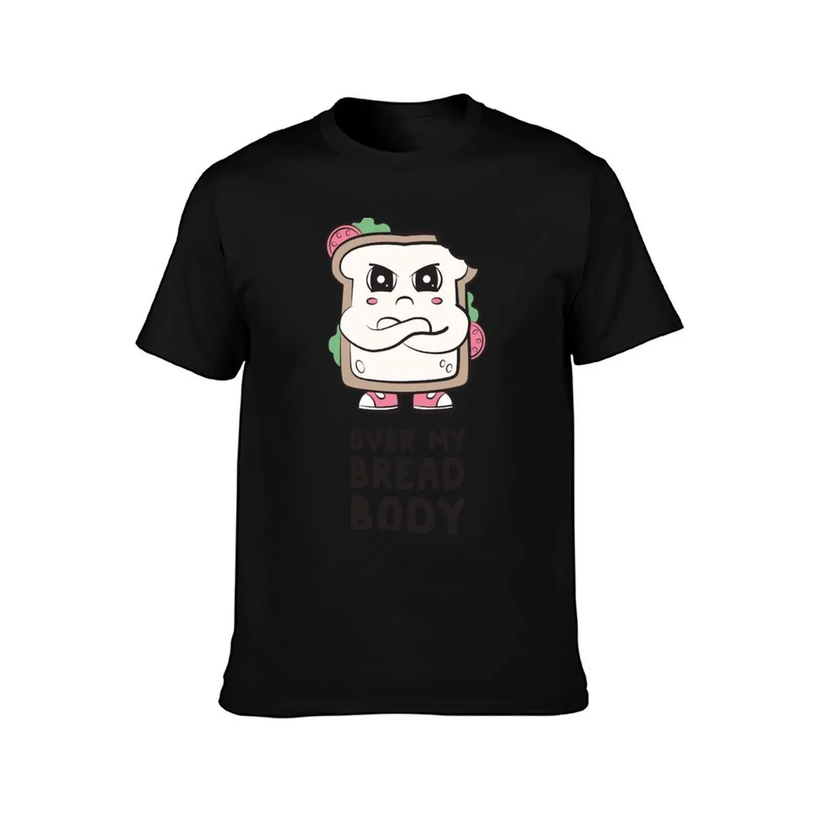 Over My Bread Body T-Shirt Basic Simple Casual Short Sleeve Tee