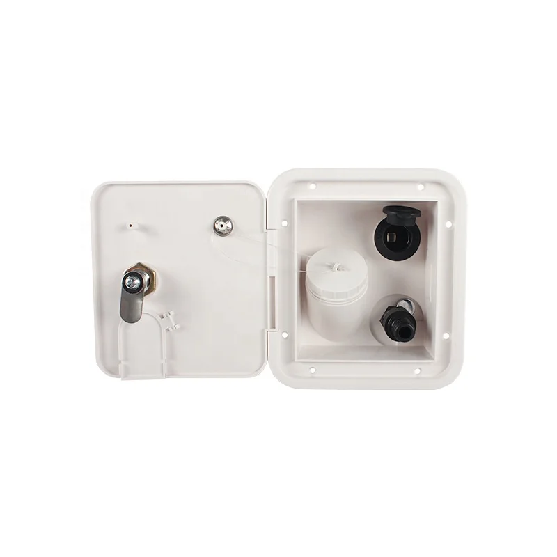 Acessórios externos para rv, tampa quadrada para escotilha de gravidade, forte, à prova de vazamento, fácil instalação, enchimento de água