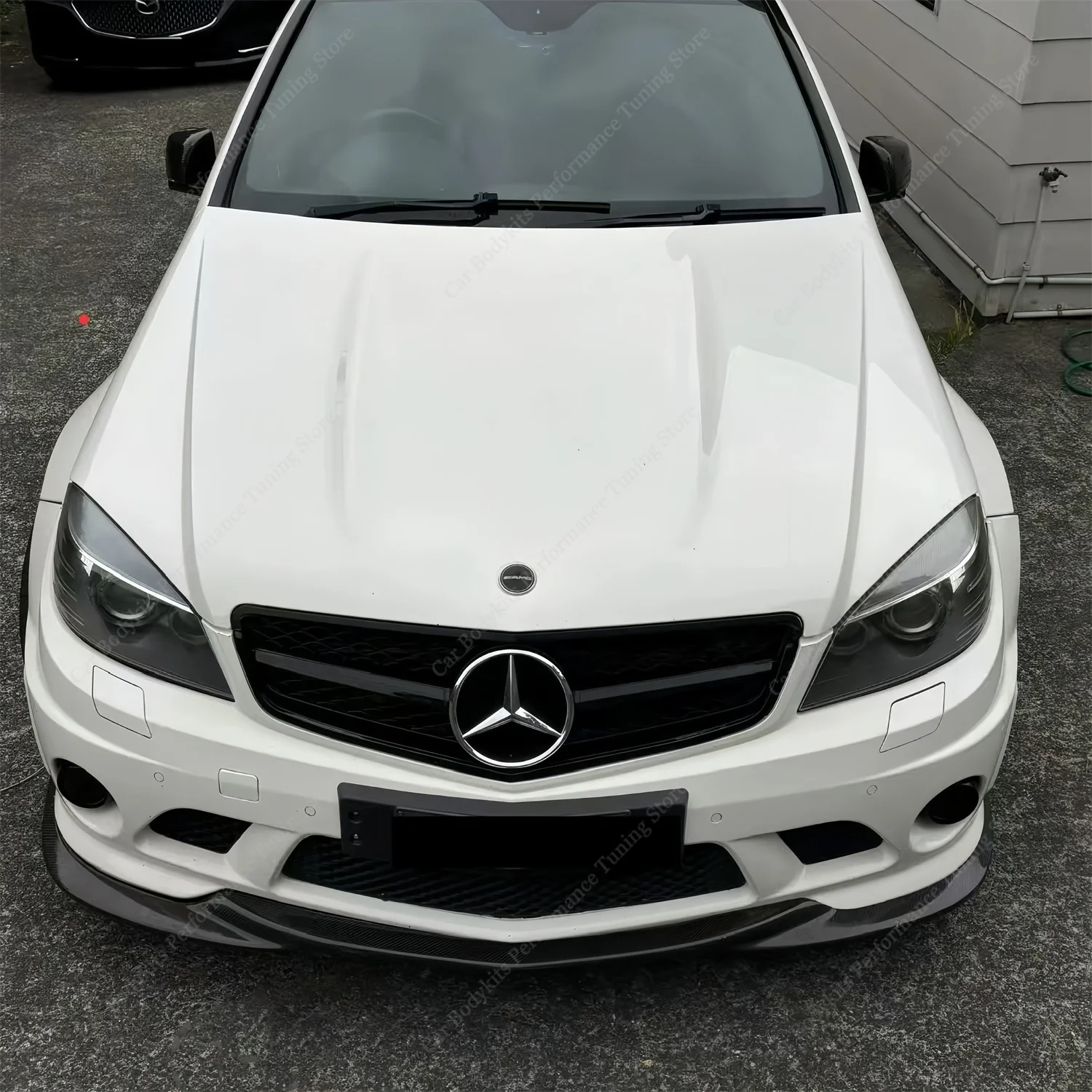 

Глянцевый черный передний бампер, спойлер, разделитель, диффузор для Mercedes W204 S204 C63 AMG 2007-2011, комплекты кузовных комплектов для предварительной подтяжки, тюнинг