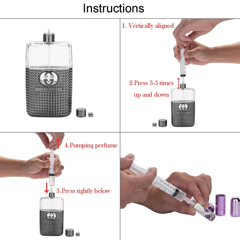 5ml 10ml di plastica Dispenser di profumo strumenti ricarica siringa di profumo cosmetico per erogazione quantitativa di bottiglie riutilizzabili