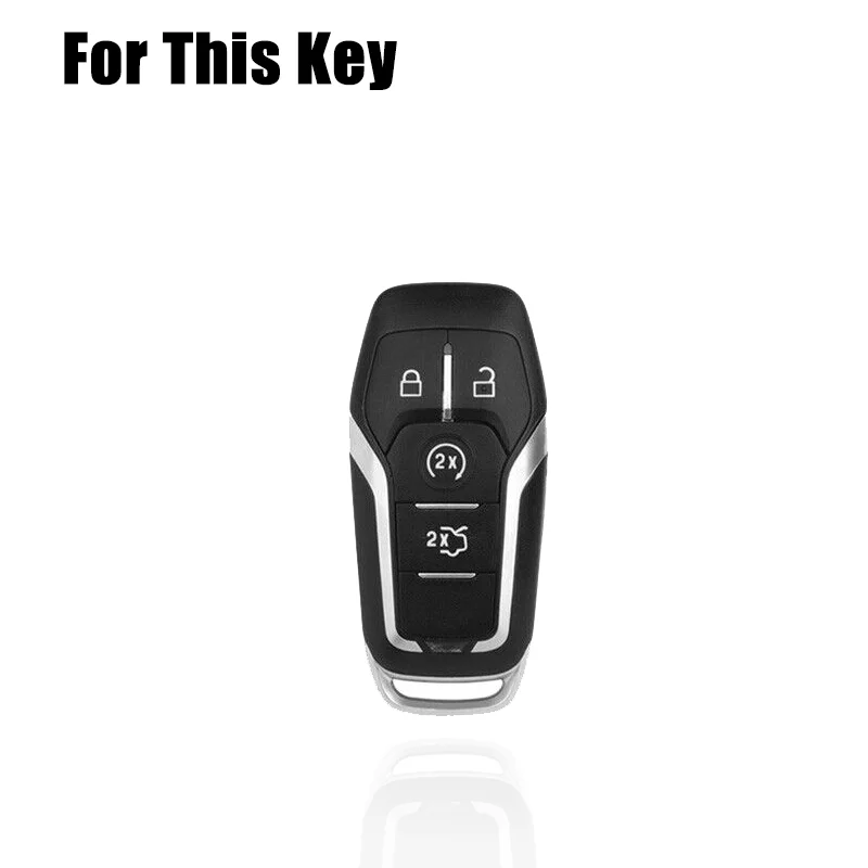 Z+ Carbon Fiber Car Key Fob Case Cover Bag For Ford Mustang Fusion F-150 Explorer
