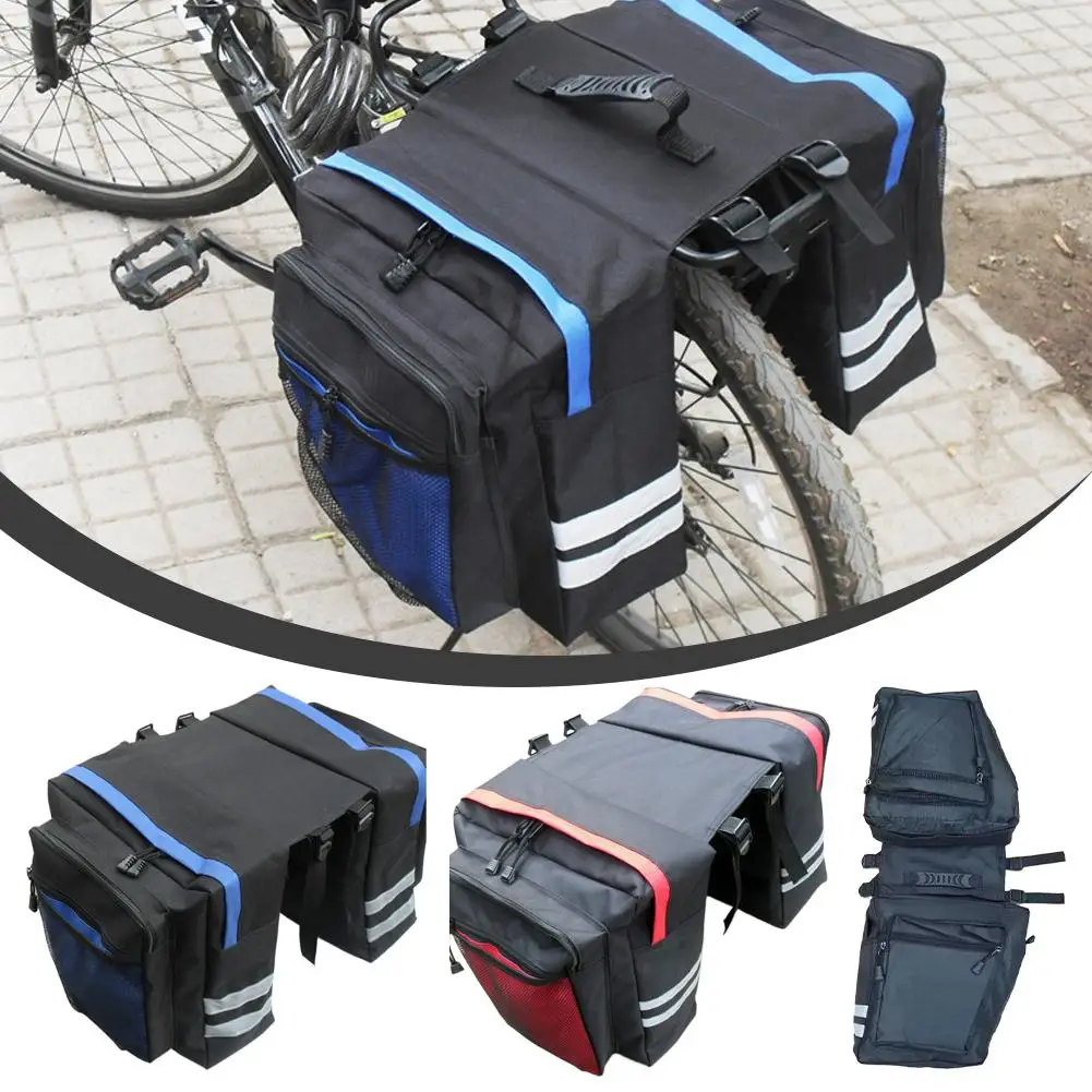 

High Capacity Cycling Double Side Rear Rack Bike Bag Mountain Road Bicycle Tail Seat Pannier Luggage Carrier Anti-Cycle Duffel