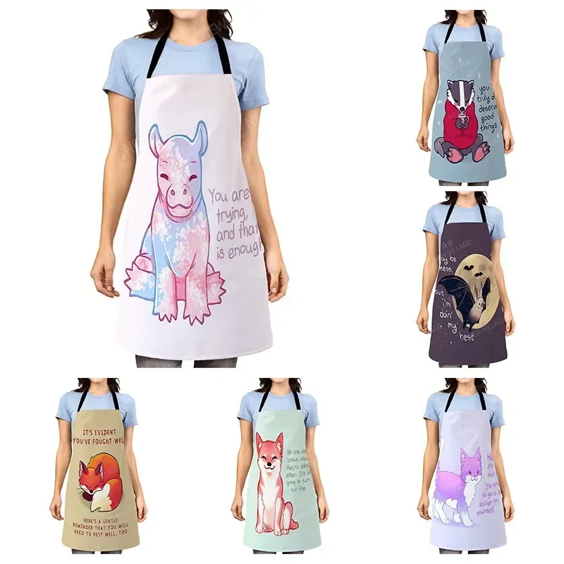 Aesthetic Women kitchen apron kids original Children Waterproof girl  princess waiter work apron oil proof cartoon kawaii cute