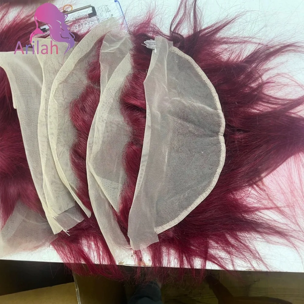 

12 дюймов 99j Прямые человеческие волосы 13x4 Кружева Фронтальная часть Предварительно выщипанные 150% Плотность Полный конец Бразильские девственные волосы