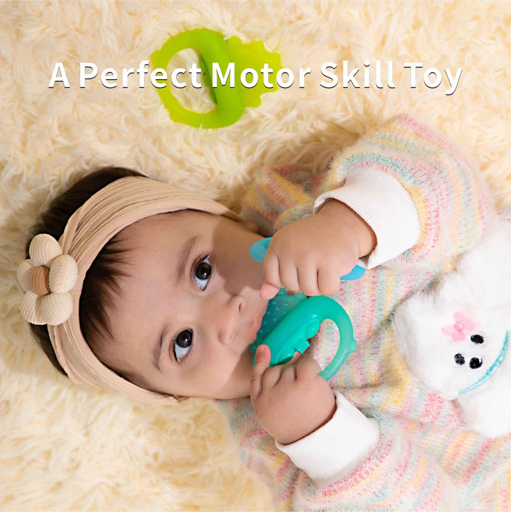 ألعاب التسنين المصنوعة من السيليكون للأطفال قابلة للتجميد - تخفيف التبريد للأطفال من عمر 0 إلى 12 شهرًا، خالية من مادة BPA، ألعاب التسنين المملوءة بالماء والثلج، آمنة #5