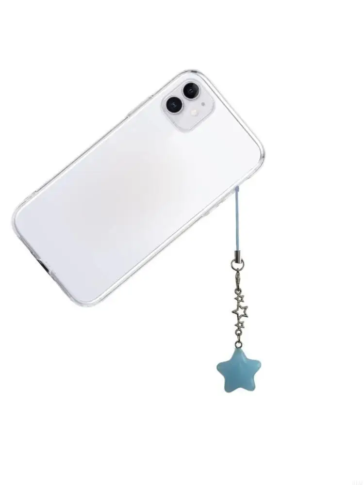 91AF Convenient Star Phone Pendant Keychain Ornament Keyring Phone Charm Chain Decorative Accessory for Bag and Purses
