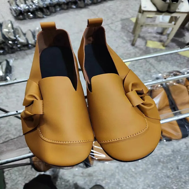 Trendy Casual Single Shoes 2024 Spring New Soft Sole Anti Slip Design Feeling Flat Bottomed Women's Single Shoes Zapatos Mujer