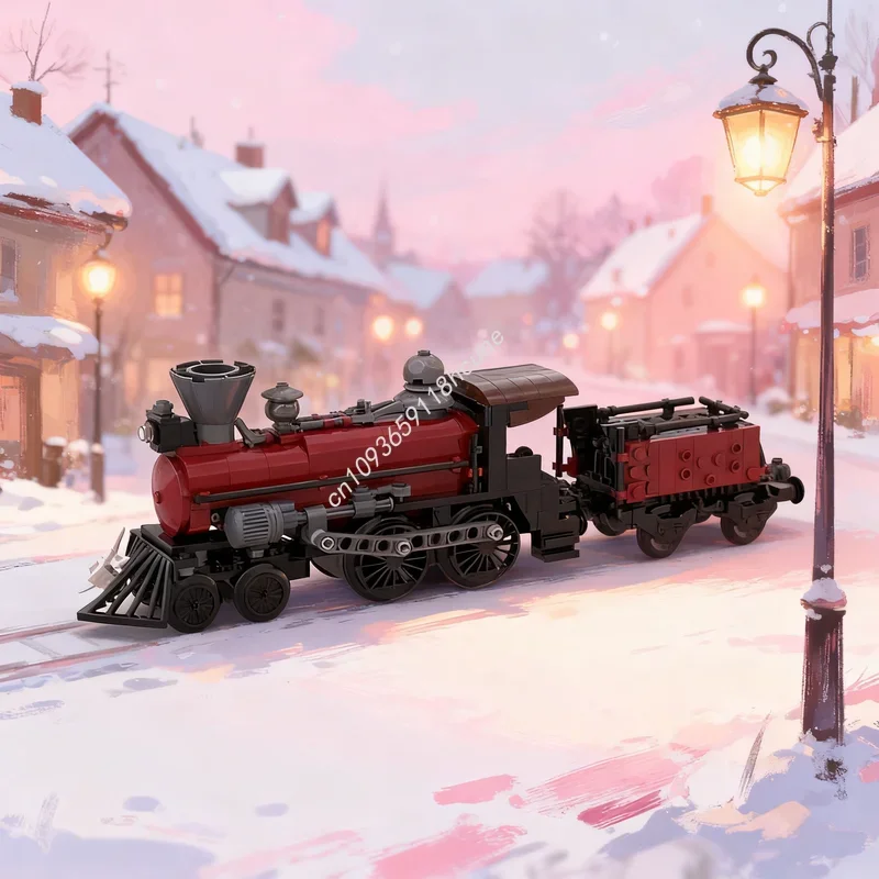 552pcs MOC Western Steam Locomotive Tender Model Building Blocks Architecture Toys DIY Education Idea Festival Gifts Brick
