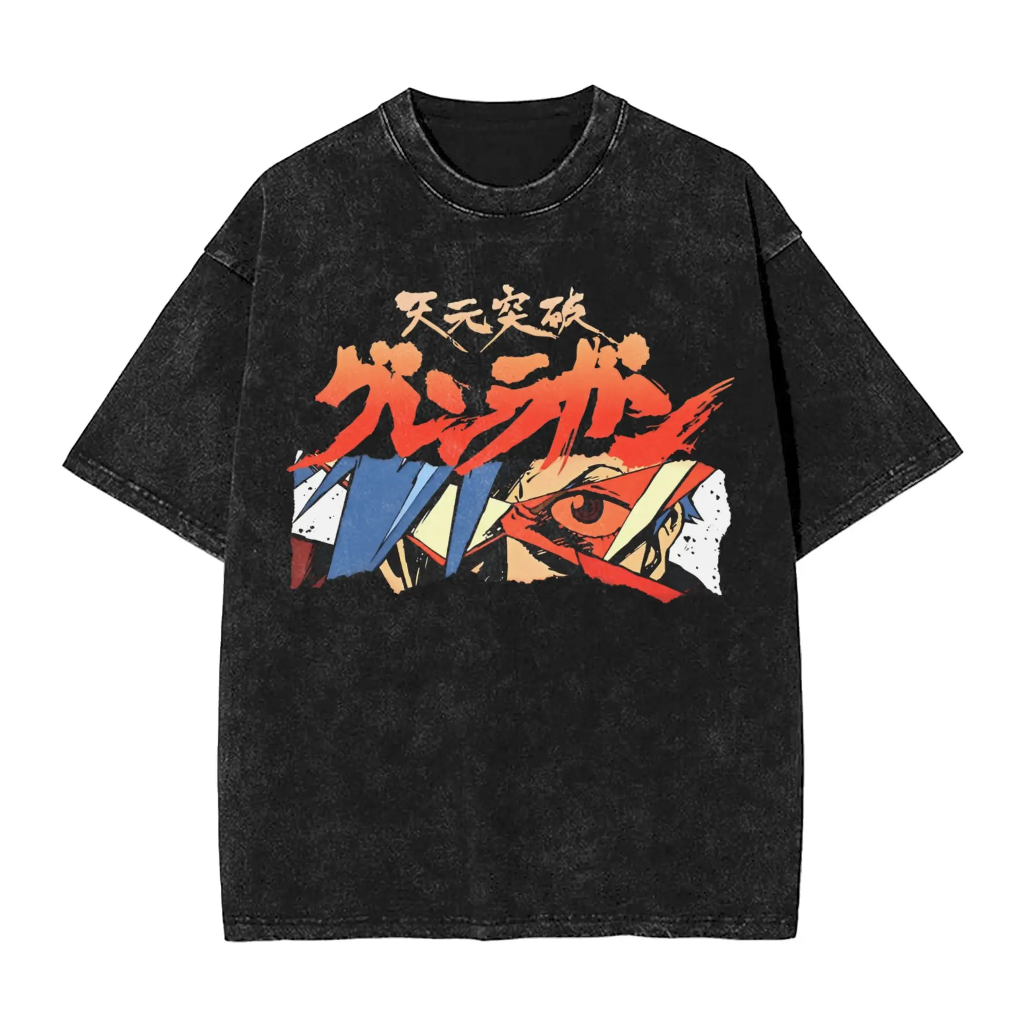 

Gurren Lagann T Shirt Beach Vector Streetwear T-Shirts Casual Novelty Tshirt For Men Short Sleeves Design Top Tees