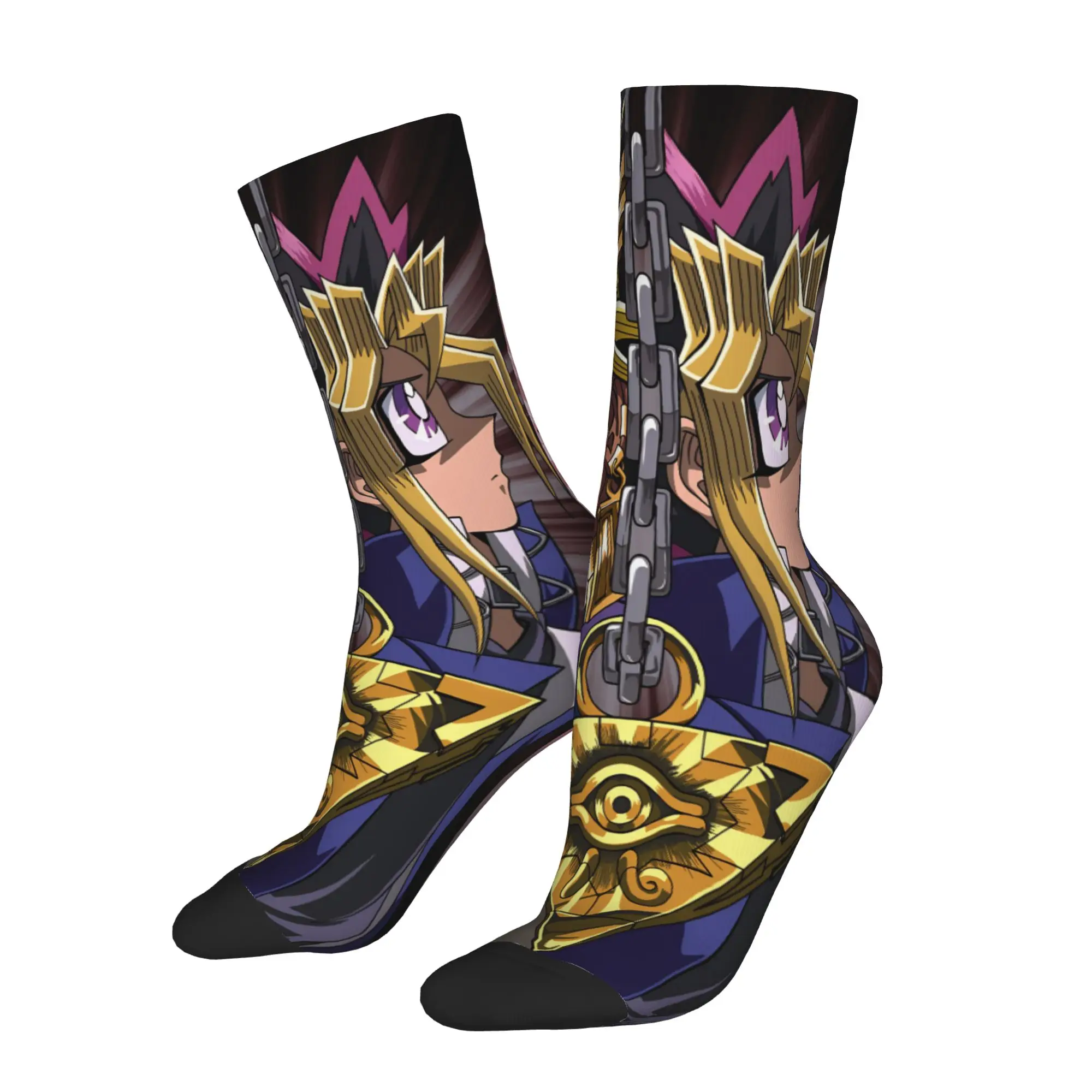 Yu-Gi-Oh Anime Crew Socks for Women Men Merchandise All Seasons  Cotton Middle Tube Socks Breathable