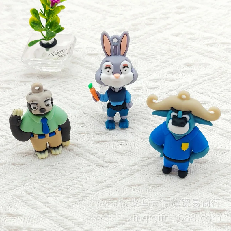 XQ584 Nowe breloczki z kreskówki Zwierzogród, zabawki w pudełkach niespodziankach, ozdoby do dziurawych butów, dekoracje z kreskówek