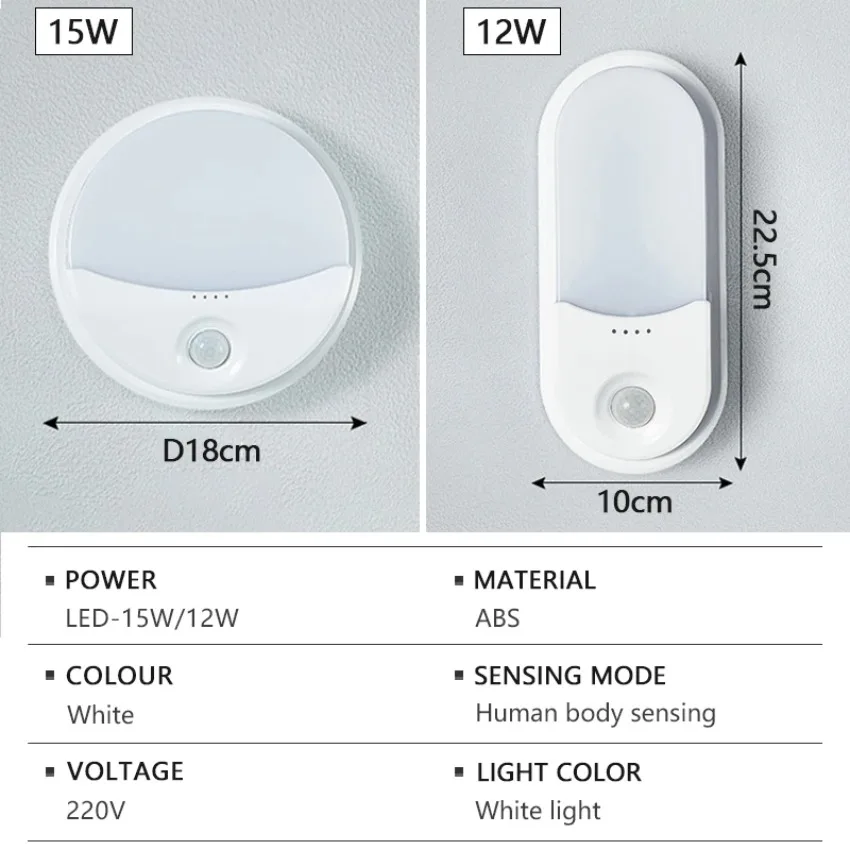 LED Human Infrared Induction Wall Lamp Staircase Aisle Ceiling Light Outdoor IP65 Waterproof Garden Porch Induction Light